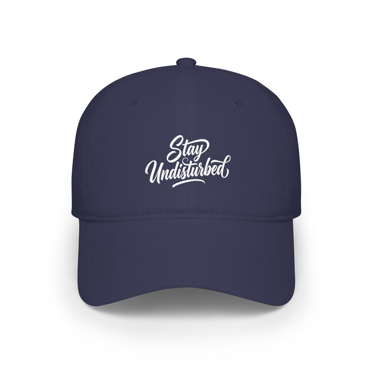 Casquette de baseball à profil bas — Casquette brodée avec logo « Stay Undisturbed »