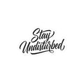 Stay Undisturbed Sticker — Script Kiss-Cut Laptop Decal