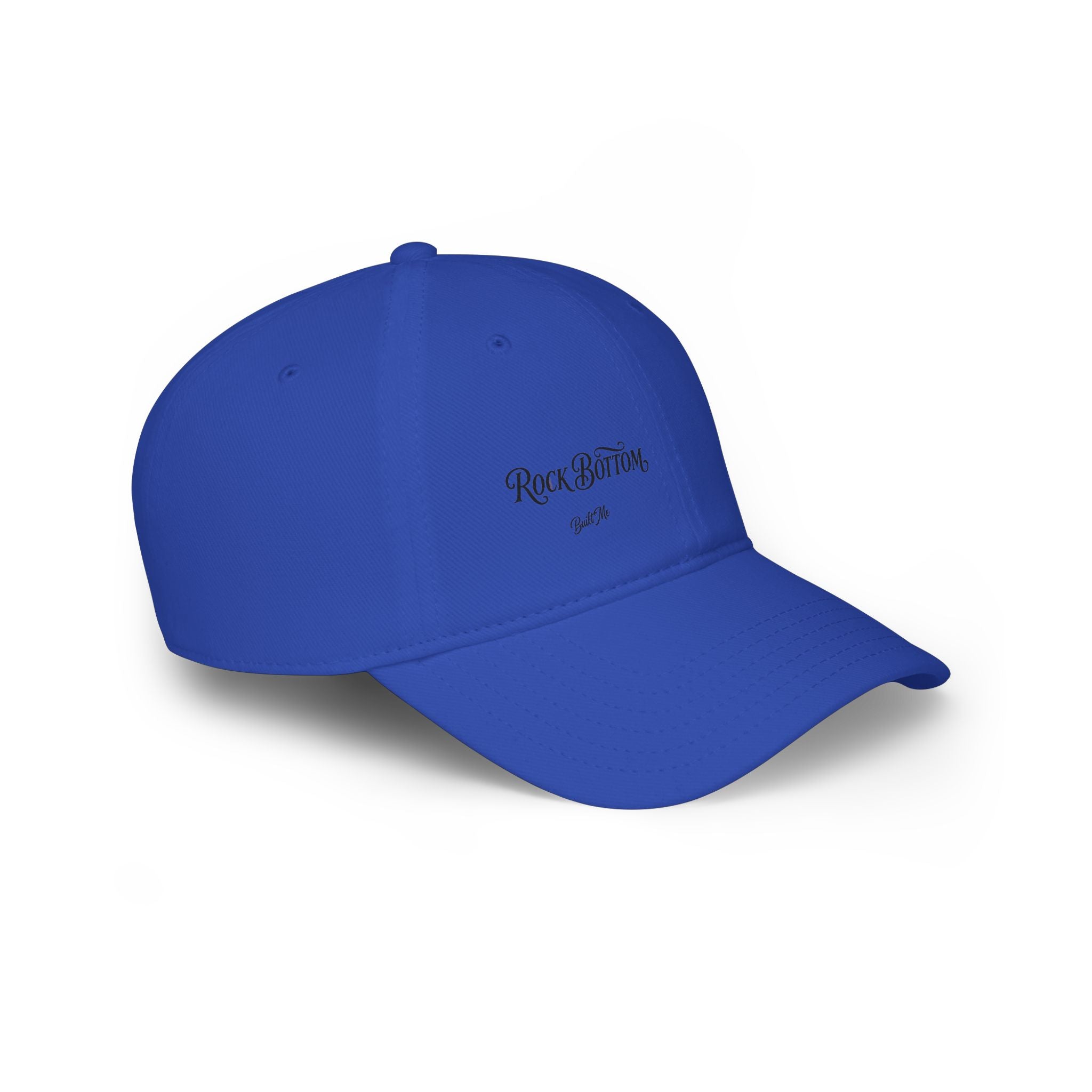 Low Profile Baseball Cap — 'Rock Bottom' Script Logo Embroidered Hat
