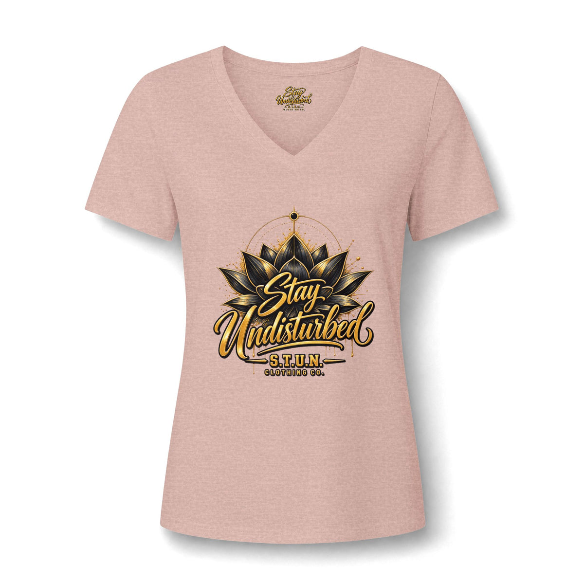 Lotus "Stay Undisturbed" V-Neck Tee