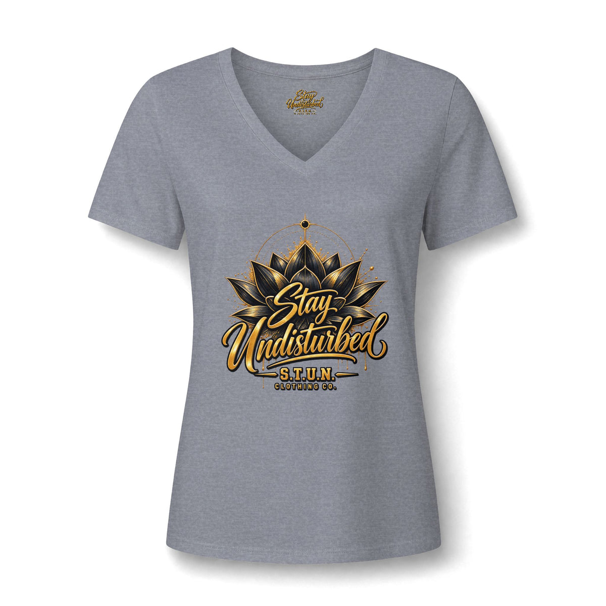 Lotus "Stay Undisturbed" V-Neck Tee