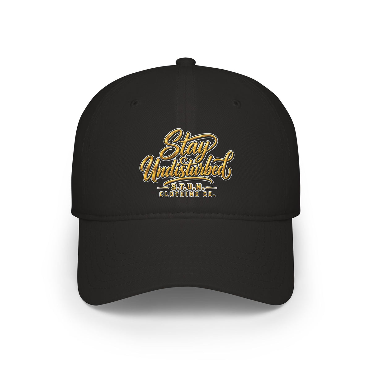 Casquette de baseball à profil bas — Casquette brodée avec logo « Stay Undisturbed »