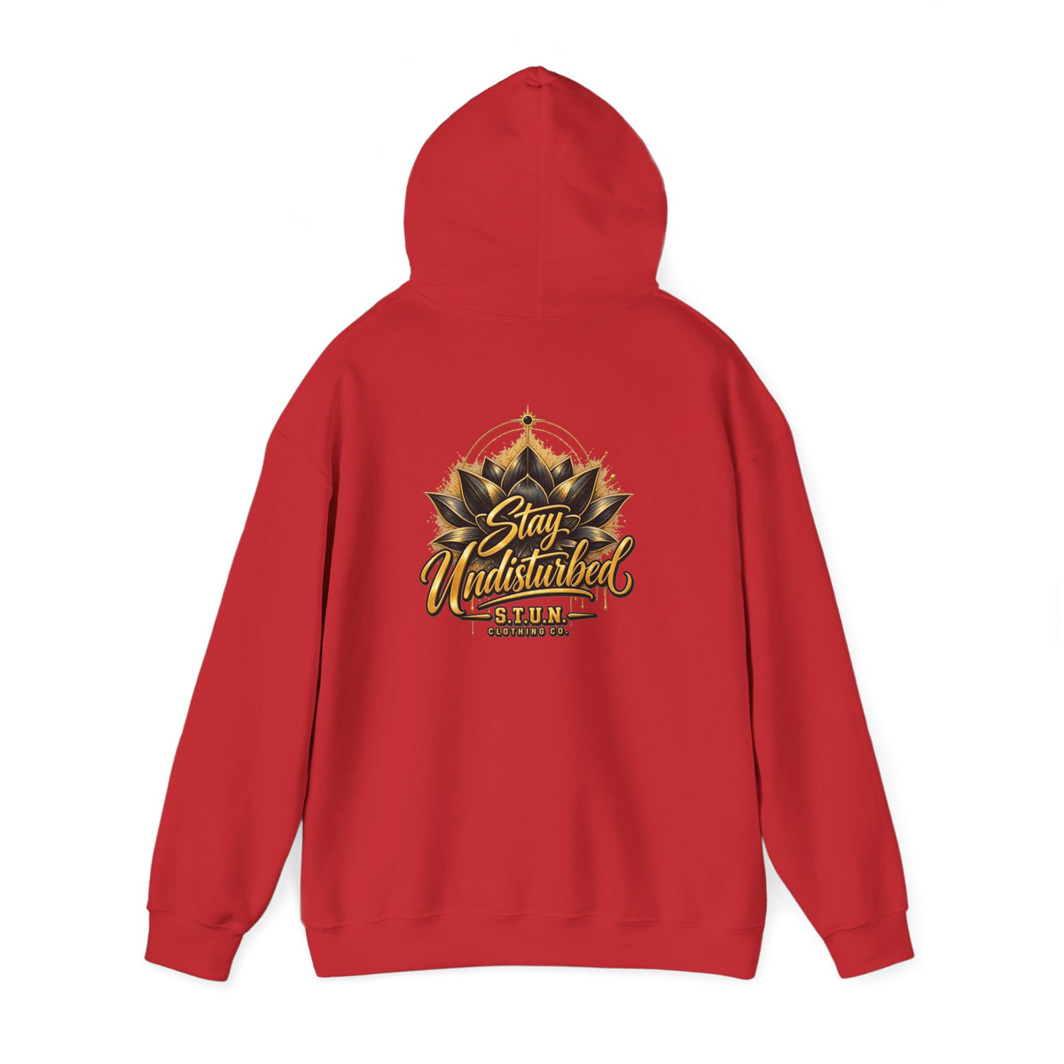 "Stay Undisturbed" Hoodie, Unisex — Minimalistischer Script-Pullover im Relaxed-Fit