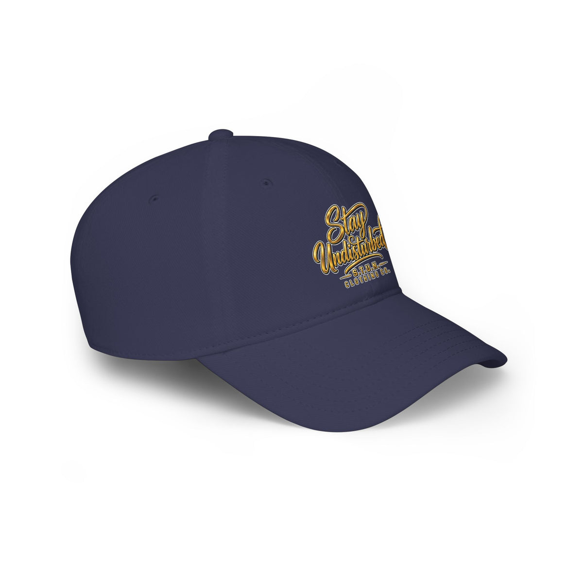 Casquette de baseball à profil bas — Casquette brodée avec logo « Stay Undisturbed »