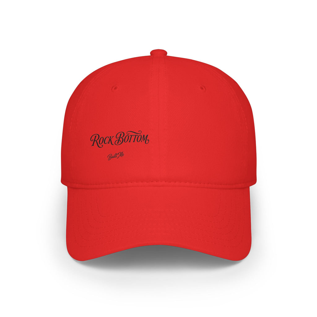 Low Profile Baseball Cap — 'Rock Bottom' Script Logo Embroidered Hat