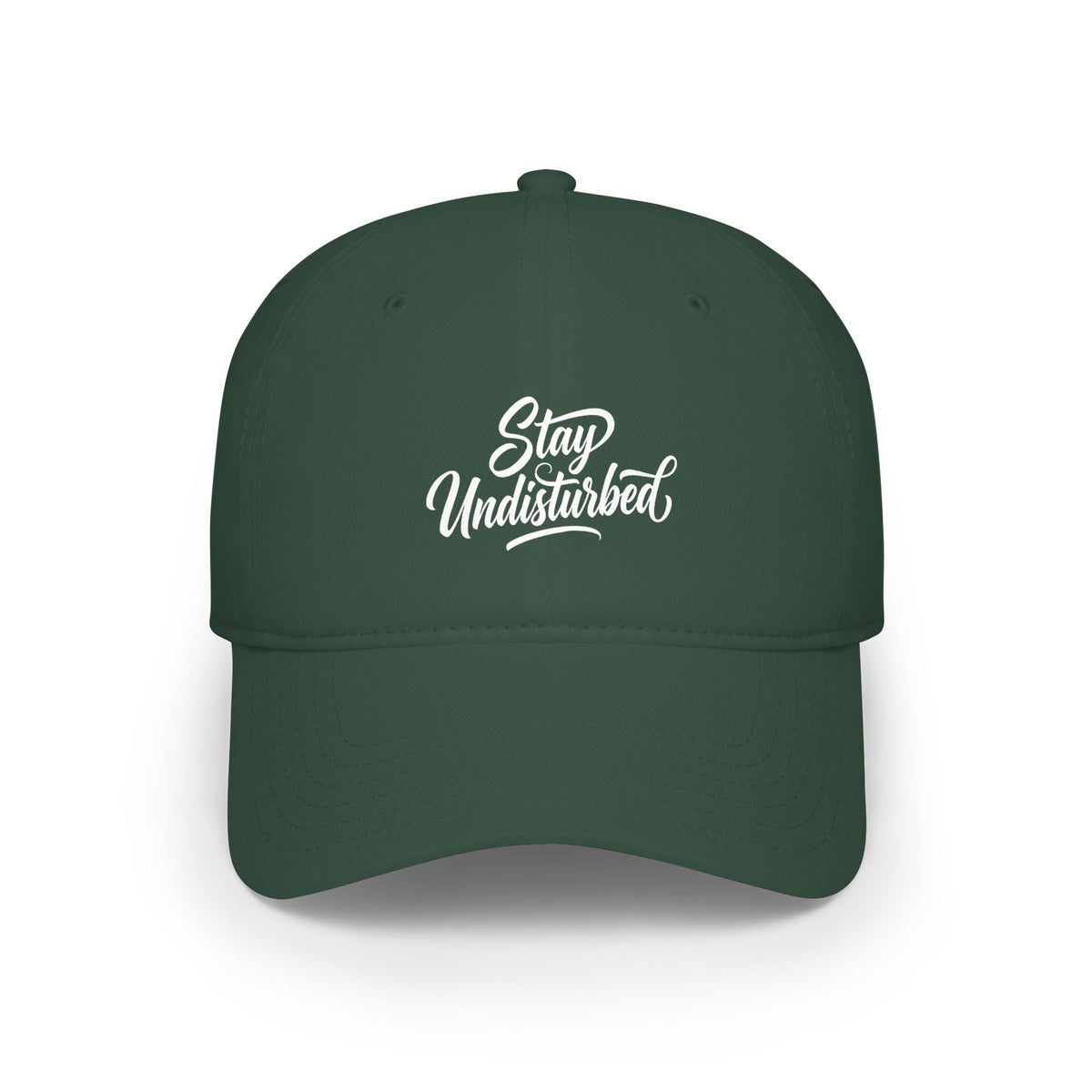 Casquette de baseball à profil bas — Casquette brodée avec logo « Stay Undisturbed »