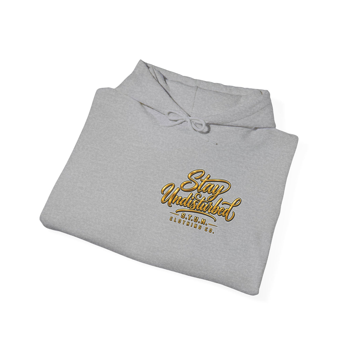 "Stay Undisturbed" Hoodie, Unisex — Minimalistischer Script-Pullover im Relaxed-Fit