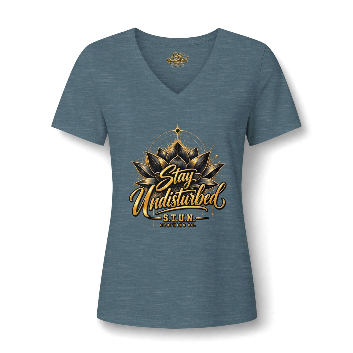 Lotus "Stay Undisturbed" V-Neck Tee