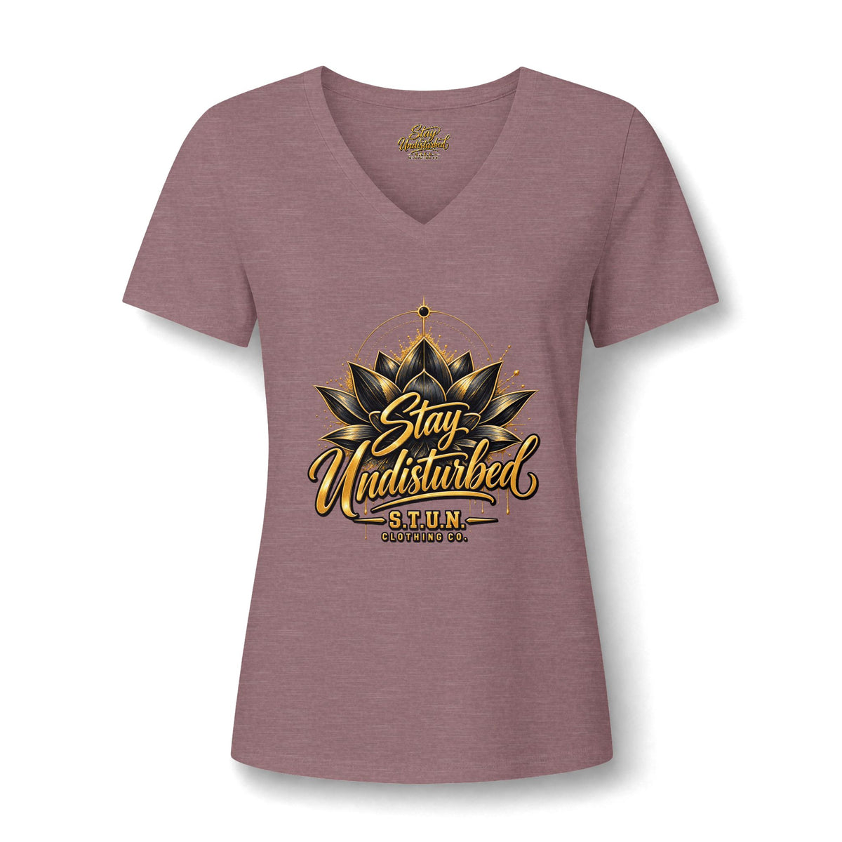 Lotus "Stay Undisturbed" V-Neck Tee