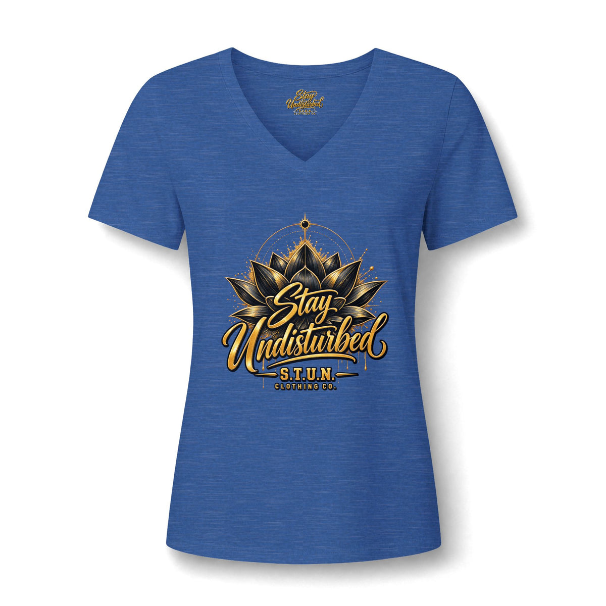 Lotus "Stay Undisturbed" V-Neck Tee