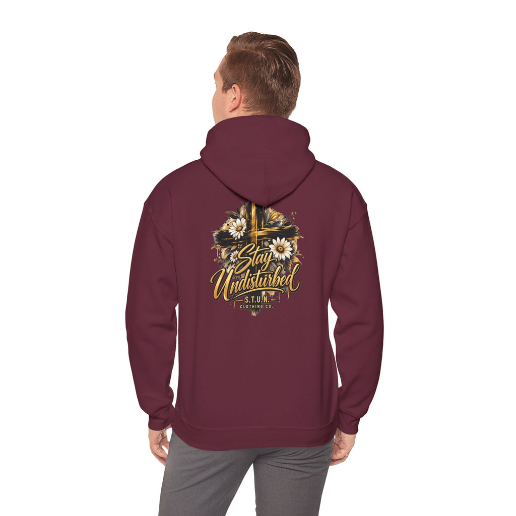 Cross "Stay Undisturbed"Hoodie, Unisex