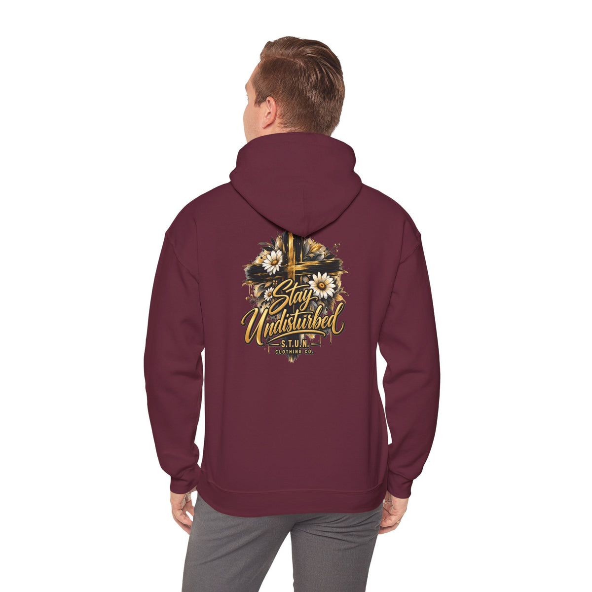 Cross "Stay Undisturbed"Hoodie, Unisex