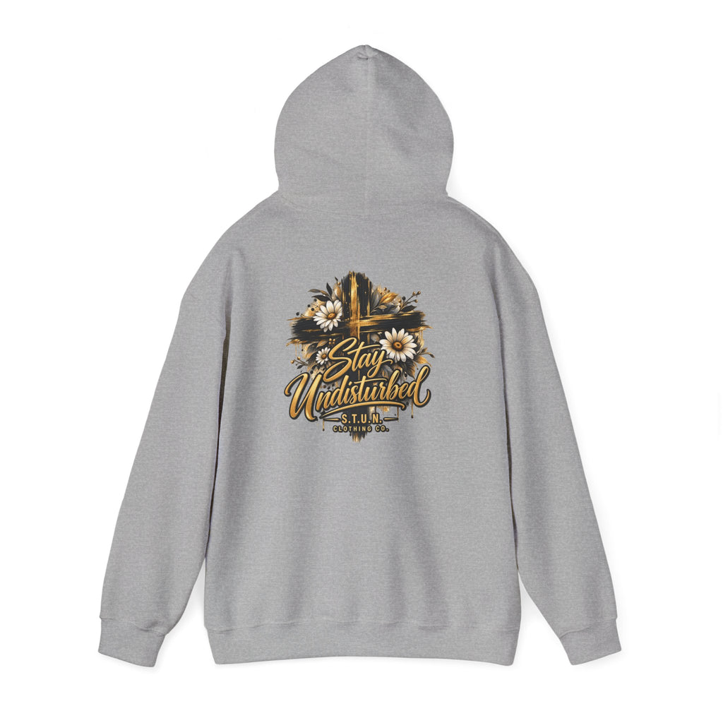 Cross "Stay Undisturbed"Hoodie, Unisex