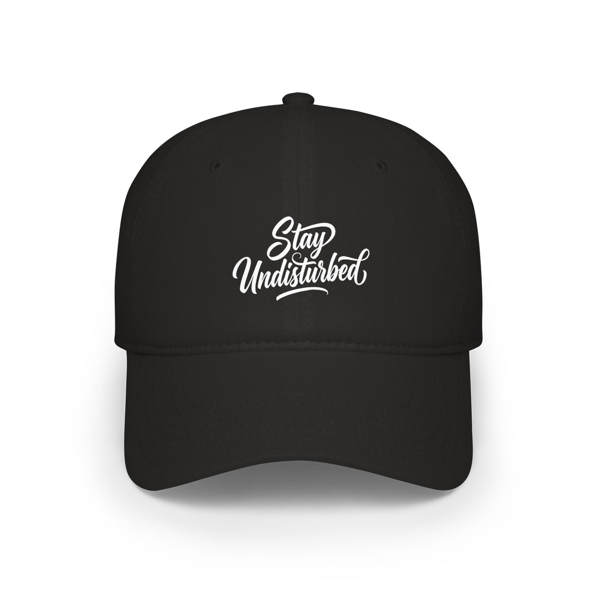 Casquette de baseball à profil bas — Casquette brodée avec logo « Stay Undisturbed »
