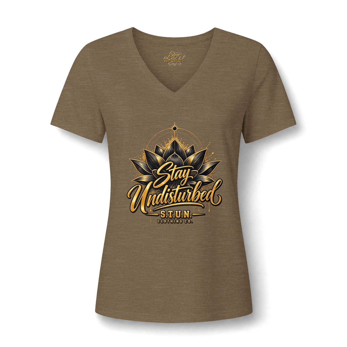Lotus "Stay Undisturbed" V-Neck Tee