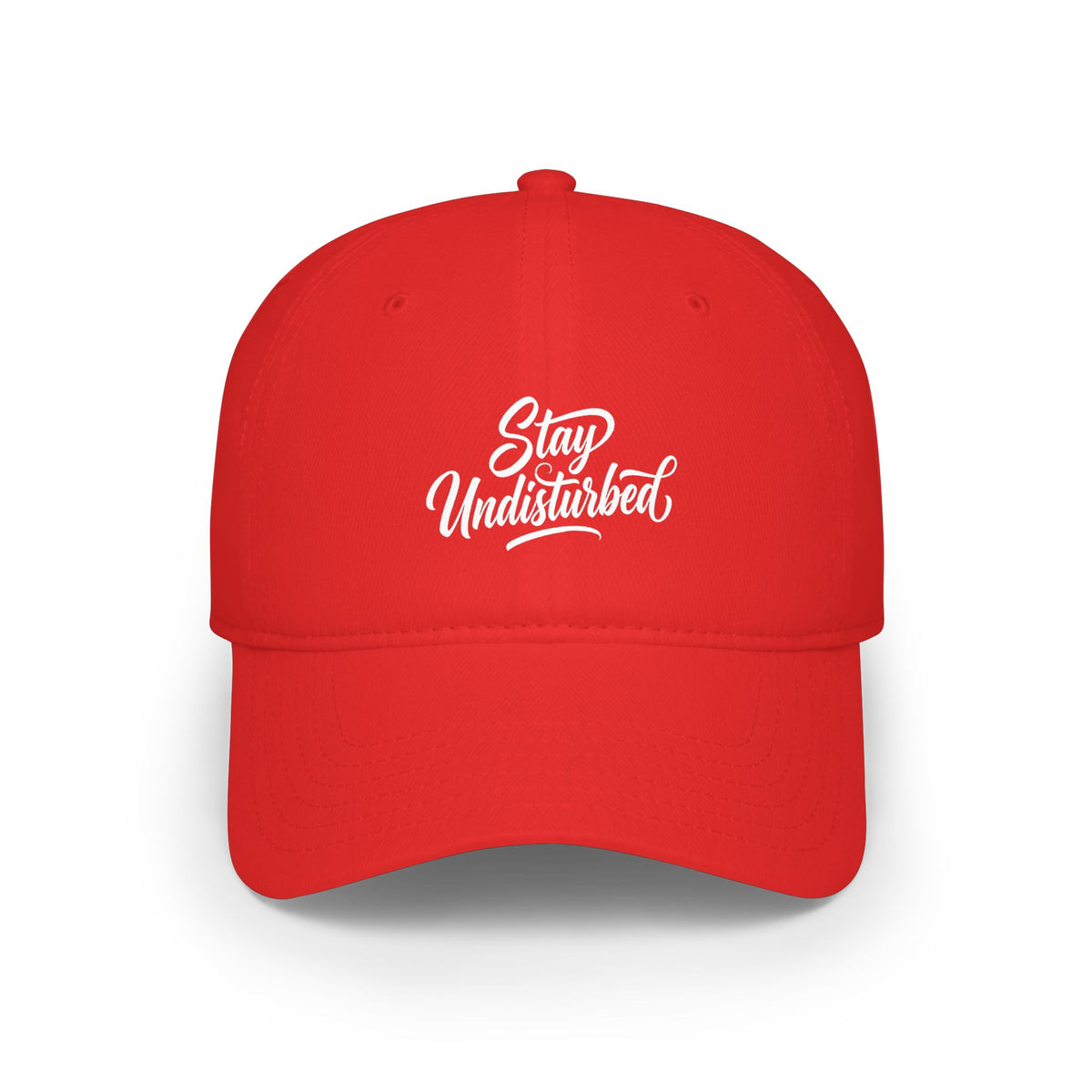 Casquette de baseball à profil bas — Casquette brodée avec logo « Stay Undisturbed »