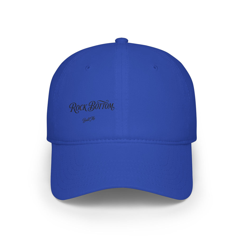 Low Profile Baseball Cap — 'Rock Bottom' Script Logo Embroidered Hat