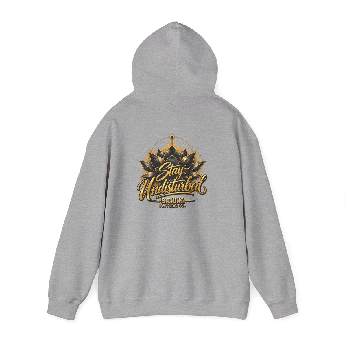 "Stay Undisturbed" Hoodie, Unisex — Minimalistischer Script-Pullover im Relaxed-Fit