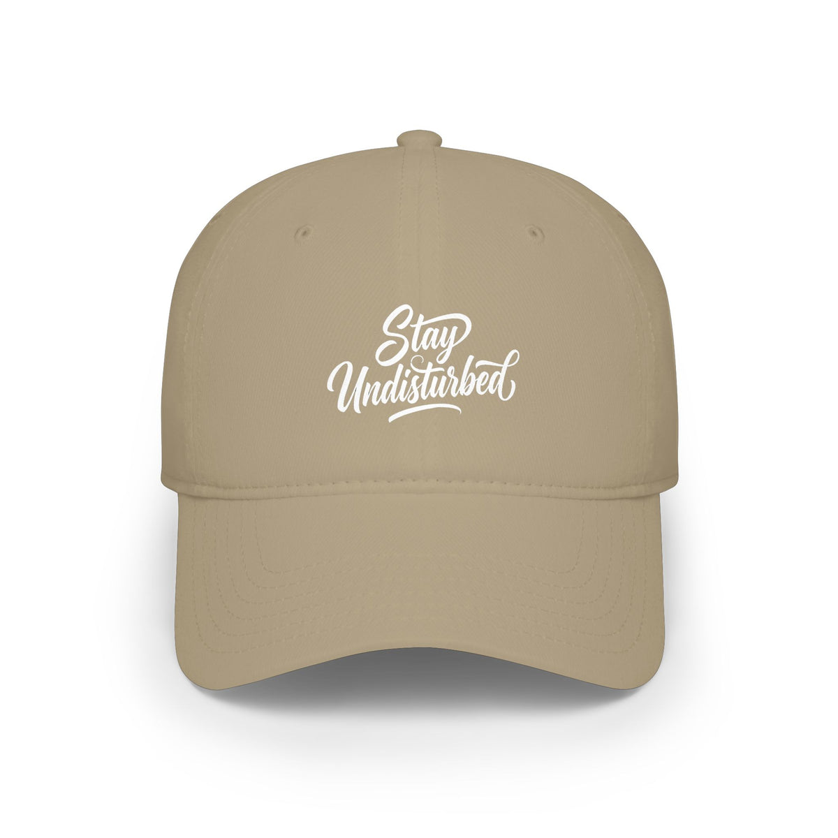 Casquette de baseball à profil bas — Casquette brodée avec logo « Stay Undisturbed »