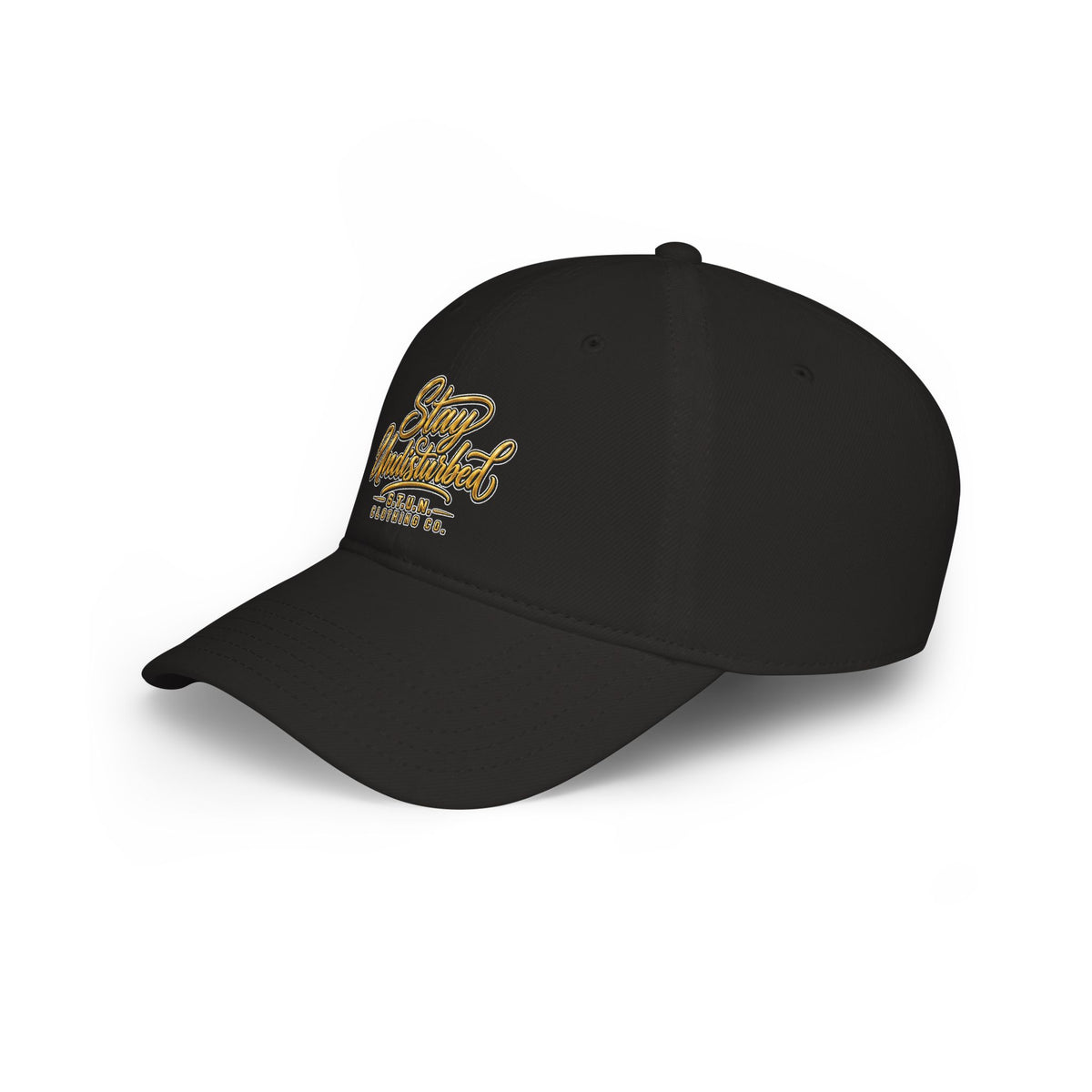 Casquette de baseball à profil bas — Casquette brodée avec logo « Stay Undisturbed »