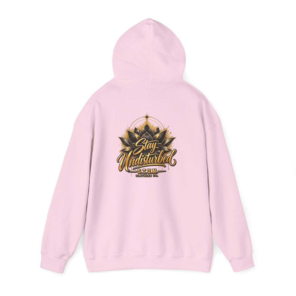 "Stay Undisturbed" Hoodie, Unisex — Minimalistischer Script-Pullover im Relaxed-Fit